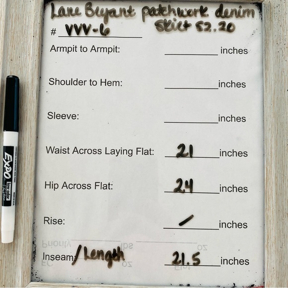 PLUS Lane Bryant NWT Denim‎ Mixed Patchwork Raw Hem Jean Skirt Size 20 - Picture 8 of 8